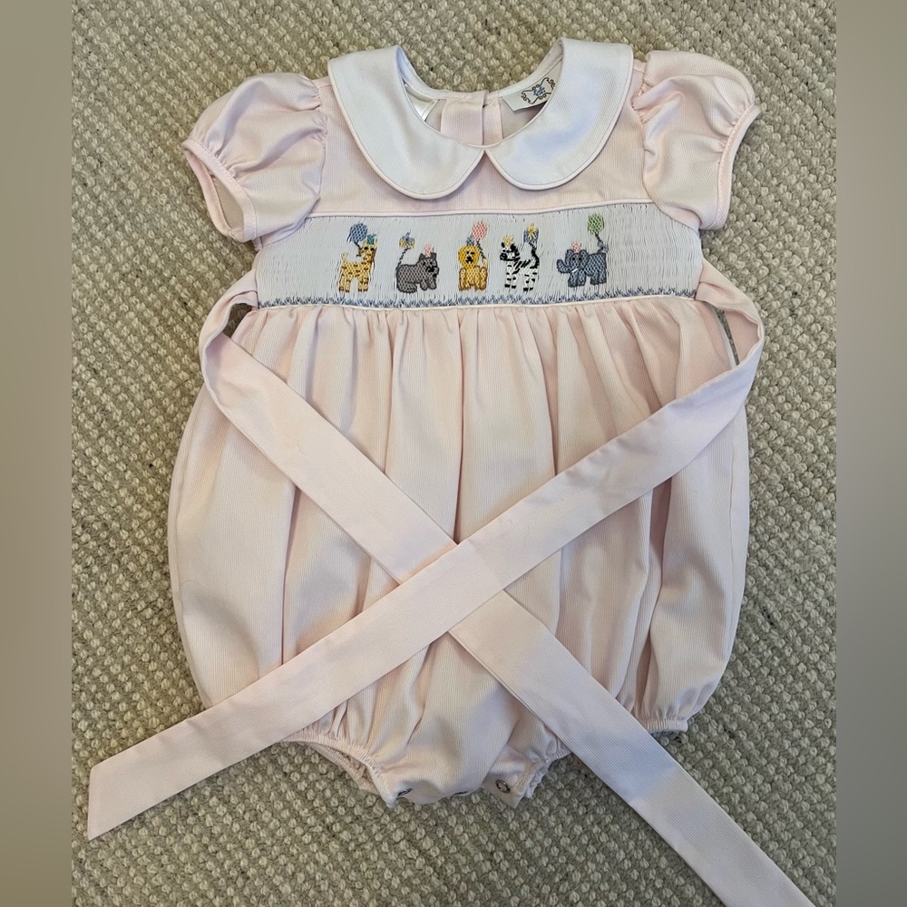 Smocked Baby Girl Bubble